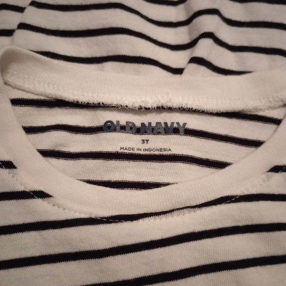 Old Navy 3T Black and White Striped Long sleeved Dress - Picture 3 of 4